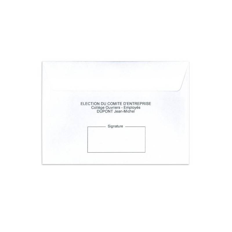 Enveloppes d'émargement personnalisable Enveloppes d'émargement personnalisable