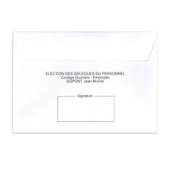 Enveloppes d'émargement personnalisable