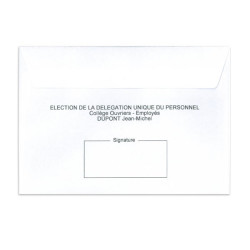 Enveloppes d'émargement personnalisable