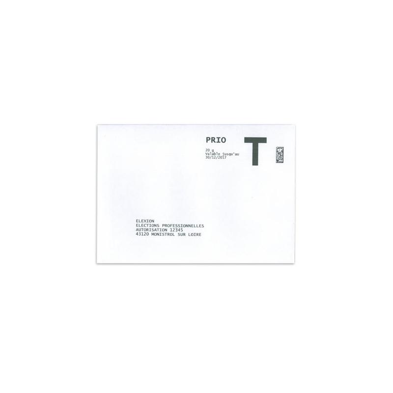 Enveloppe de retour lettre T 114x162 C6