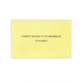 Enveloppes Comité Social et Economique jaune clair (50 env.)