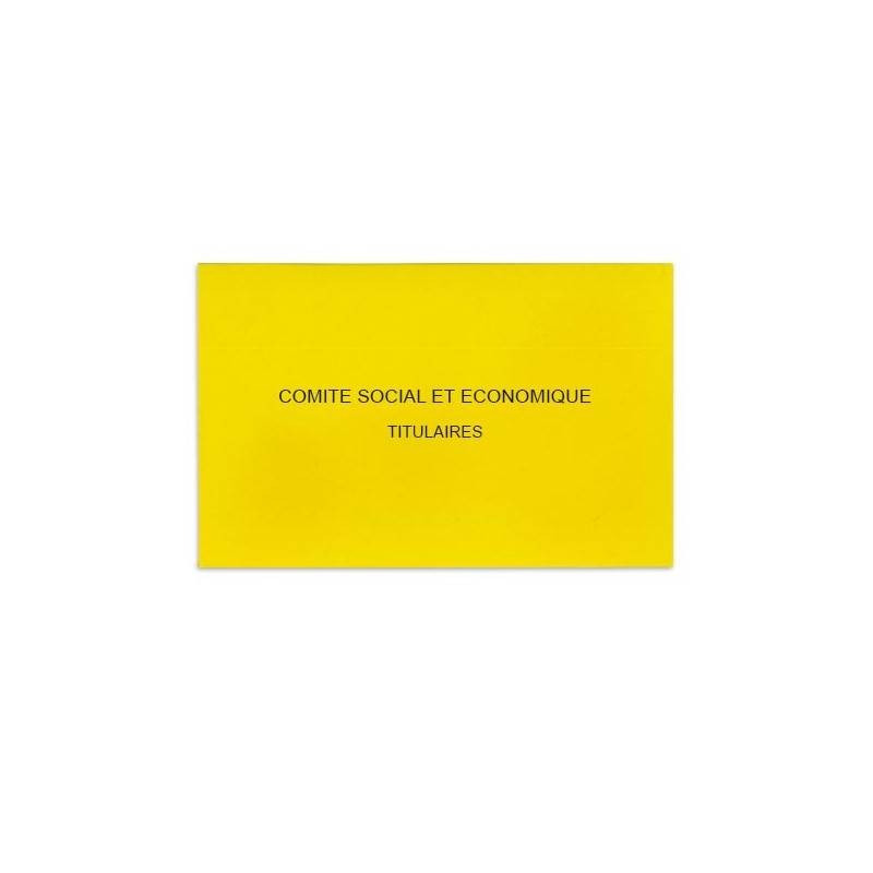 Comité Social et Economique jaune vif