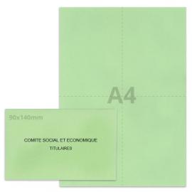 Kit élection Comité Social et Economique vert clair (50 env + 50 feuilles A4)