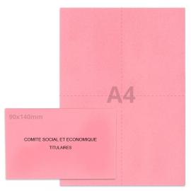 Kit élection Comité Social et Economique rose vif (50 env + 50 feuilles A4)