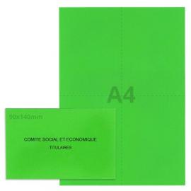 Kit élection Comité Social et Economique vert vif (50 env + 50 feuilles A4)
