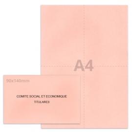 Kit élection Comité Social et Economique rose clair (50 env + 50 feuilles A4)