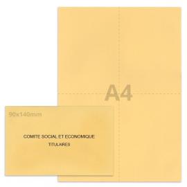Kit élection Comité Social et Economique beige (50 env + 50 feuilles A4)