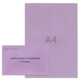 Kit élection Comité Social et Economique lilas (50 env + 50 feuilles A4)