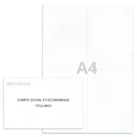 Kit élection Comité Social et Economique blanc (50 env + 50 feuilles A4)