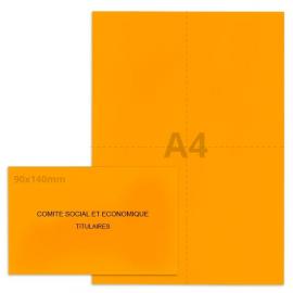 Kit élection Comité Social et Economique orange (50 env + 50 feuilles A4)