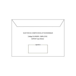 Retour Lettre T + émargement personnalisé 114x162