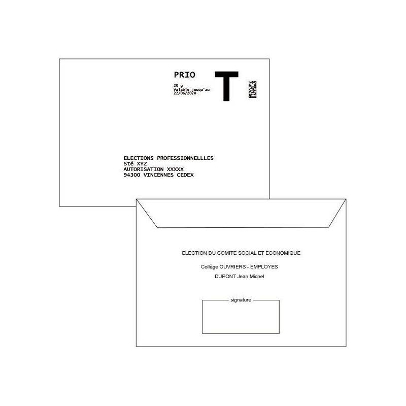 Retour Lettre T + émargement personnalisé 114x162