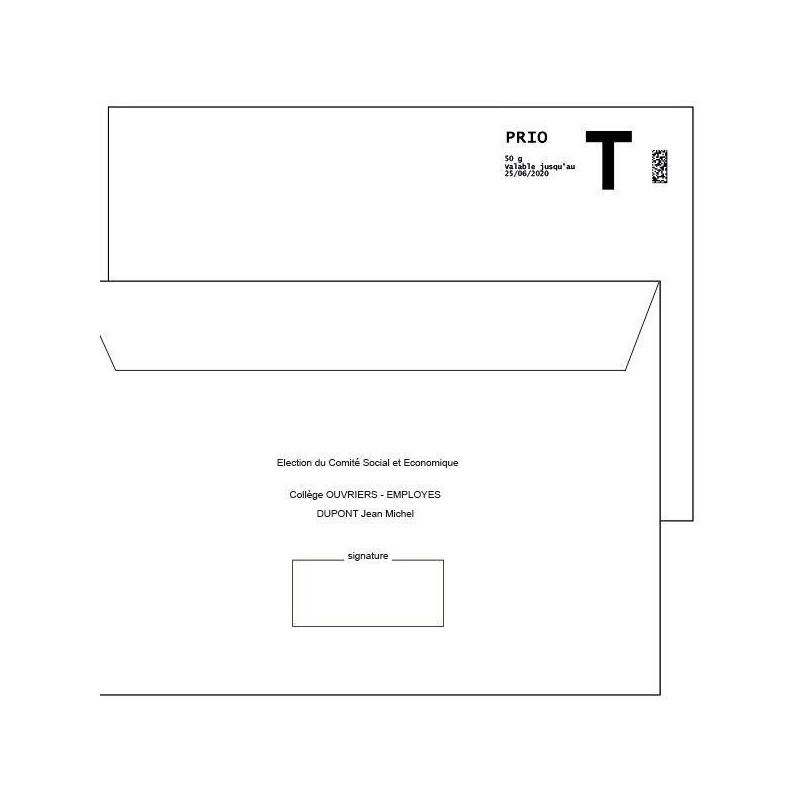Retour Lettre T + émargement personnalisé 162x229 COMITE SOCIAL ET ECONOMIQUE
