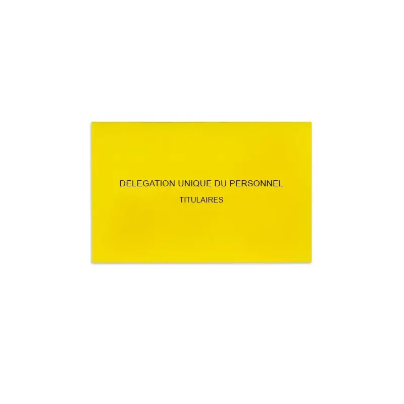 Délégation Unique du Personnel Jaune Vif Délégation Unique du Personnel Jaune Vif